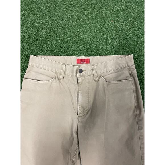 ALFANI MEN'S PANTS BROWN SIZE 30X30 SLIM FIT STRETCH STRAIGHT KHAKI CASUAL CHINO - Picture 2 of 6